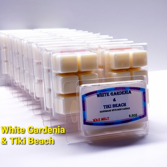 WHITE GARDENIA & TIKI BEACH -Bath & Body Works Candle Wax Melts- $8 per pack - Picture 1 of 9